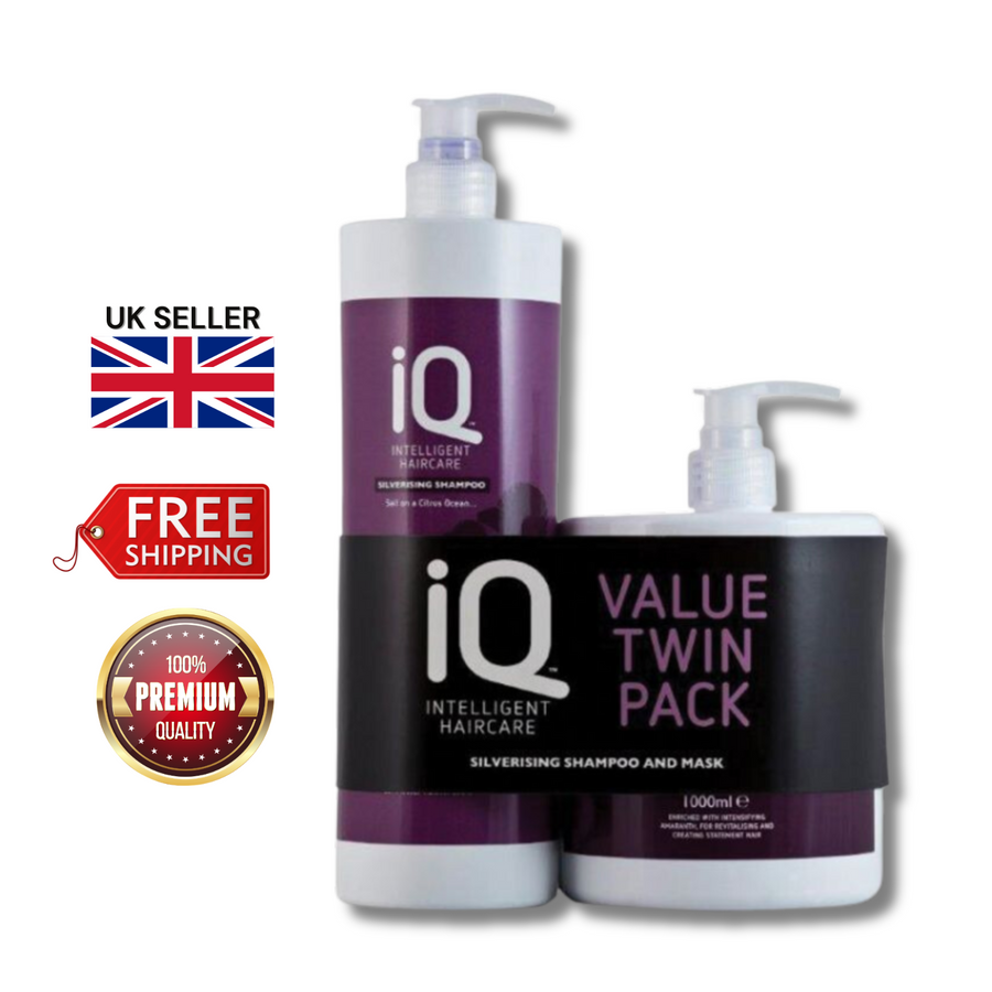 IQ Intelligent Haircare Silverising Shampoo & Mask 1000ml - Cool Tones Only!