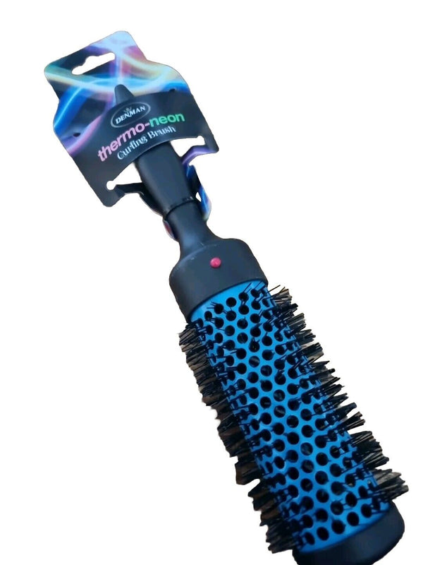 Denman Thermo Neon D076 Neon Blue Curling Brush