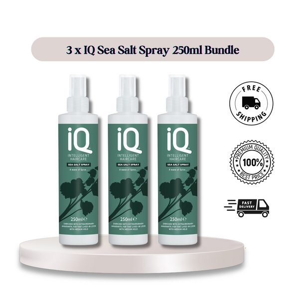 3 x IQ Intelligent Haircare Sea Salt Spray 250ml – Effortless Beachy Waves!