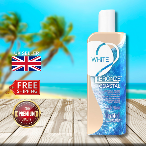Devoted Creations White 2 Bronze Coastal Sunbed Tanning Lotion Cream 251ml