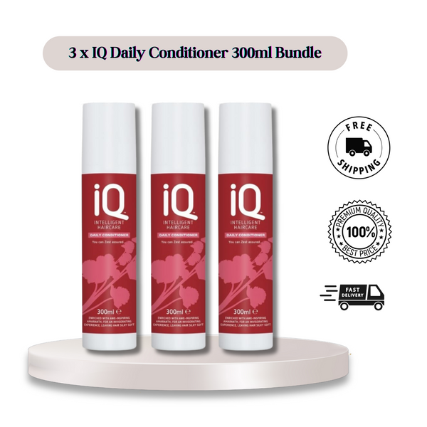 3 x IQ Intelligent Haircare Daily Conditioner 300ml – Detangles & Hydrates!