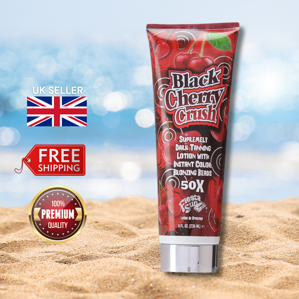 Fiesta Sun Black Cherry Crush Dark Bronzing Sunbed Tanning Lotion Cream 236ml
