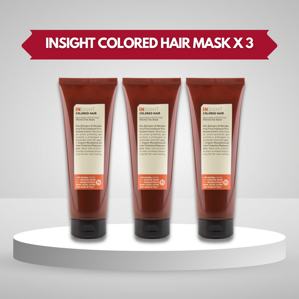 3 x Insight Colored Hair Protective Mask 250ml - Great Price!