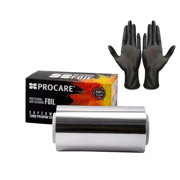 Procare Silver Foil 100m Superwide 120mm x 100m with Nitrile Gloves (20 pcs)
