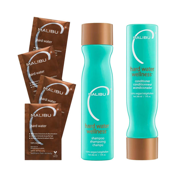 Malibu Hard Water Wellness Treatment Kit, 9 Oz Shampoo, 9 Oz Conditioner And ...