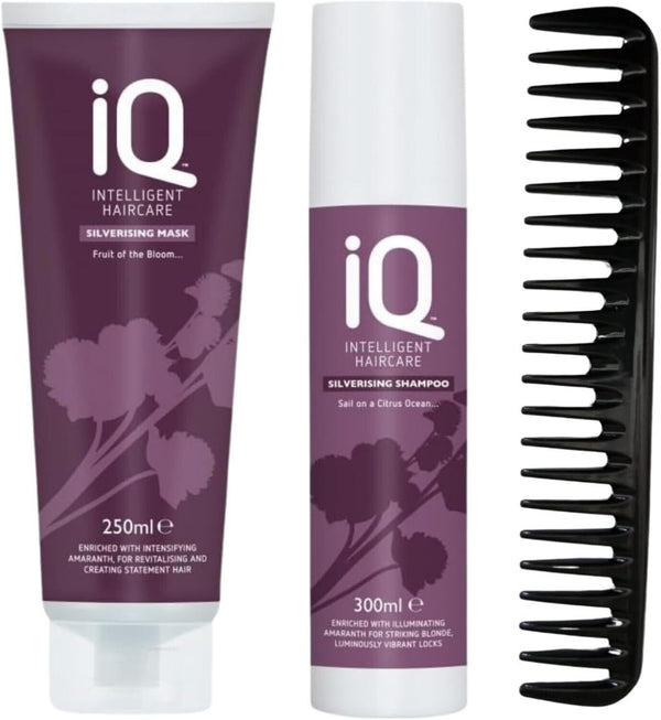 IQ Intelligent Haircare Silverising Hair Shampoo 300ml & Mask 250ml Twin Pack