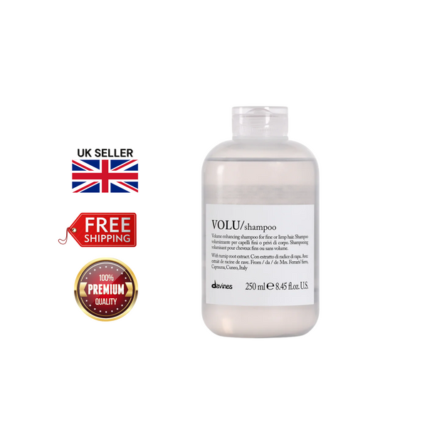 Davines VOLU Shampoo 250ml – Volume Boosting Shampoo for Fine or Limp Hair