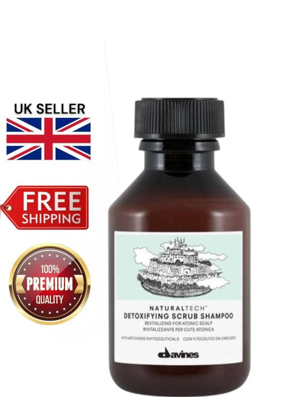 Davines Natural Tech Detox Scrub Shampoo 100ml  Deep Cleansing & Scalp Purifying