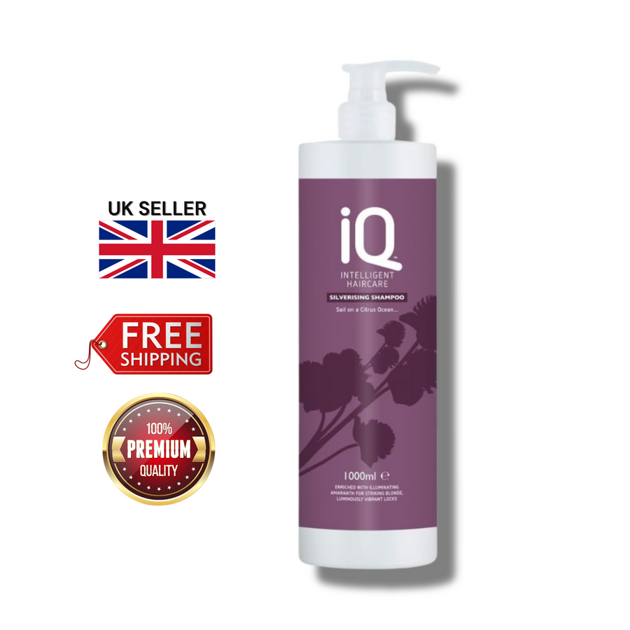 IQ Intelligent Haircare Silverising Shampoo 1000ml - Cool Tones, Zero Brass!